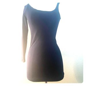 Monrow one-shoulder navy dress xs